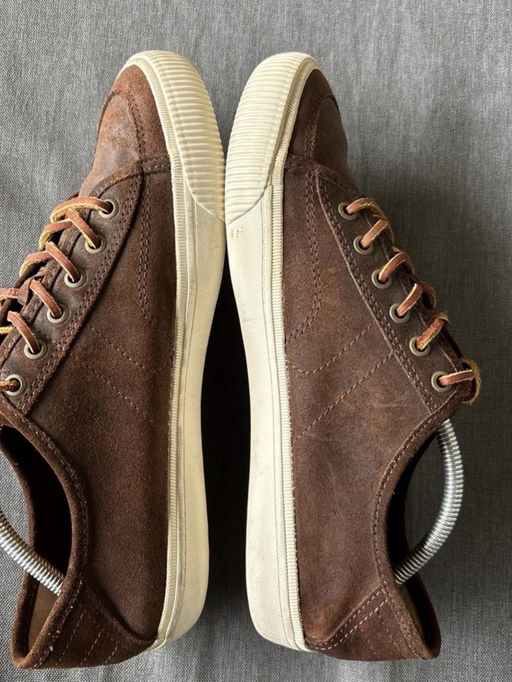 Frye Miller Lowe Lace Men's 10 Brown Leather Suede Casual Sneakers - Picture 5 of 9